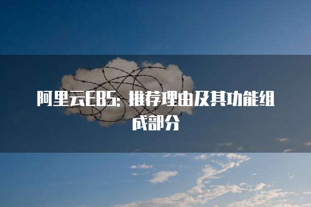 阿里云EBS: 推荐理由及其功能组成部分