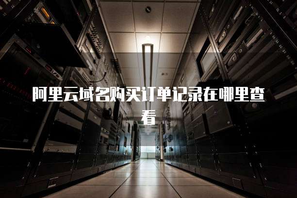 阿里云域名购买订单记录在哪里查看