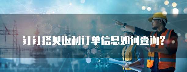 钉钉搭贝返利订单信息如何查询？