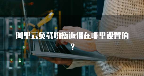 阿里云负载均衡返佣在哪里设置的?