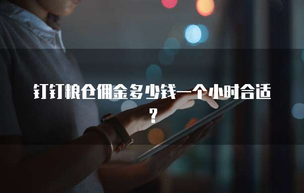 钉钉粮仓佣金多少钱一个小时合适？