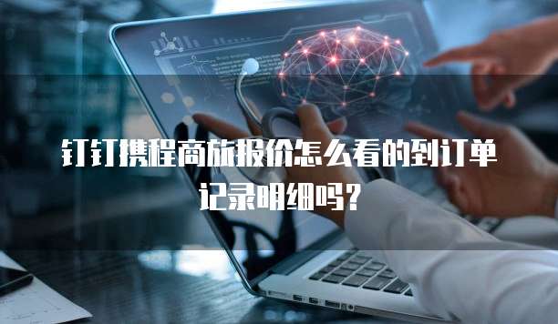 钉钉携程商旅报价怎么看的到订单记录明细吗？