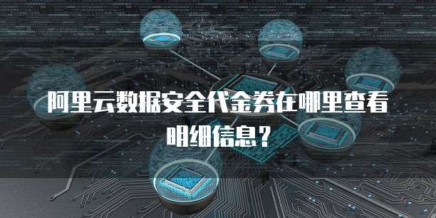 阿里云数据安全代金券在哪里查看明细信息?