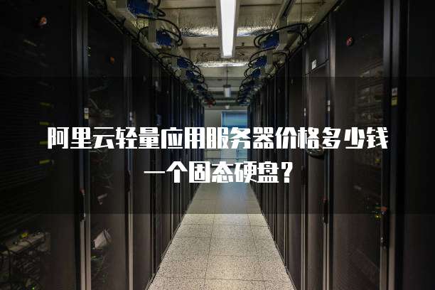 阿里云轻量应用服务器价格多少钱一个固态硬盘?