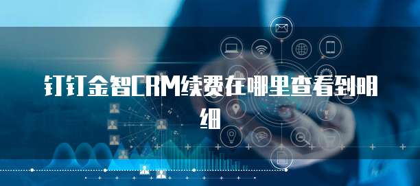 钉钉金智CRM续费在哪里查看到明细