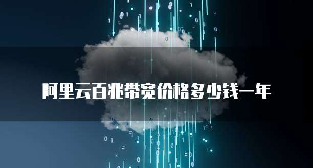 阿里云百兆带宽价格多少钱一年