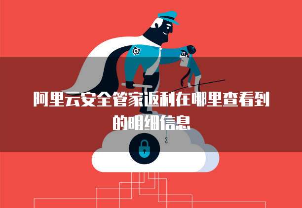 阿里云安全管家返利在哪里查看到的明细信息