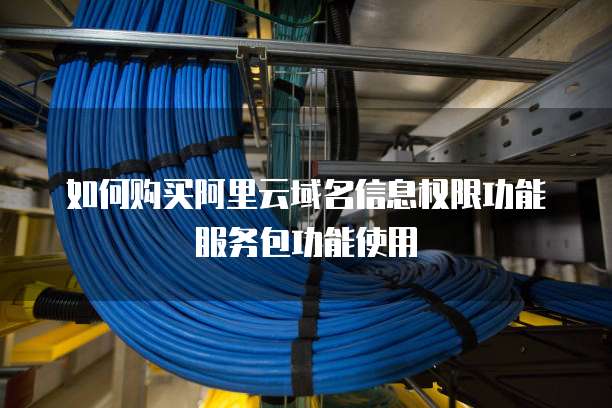 如何购买阿里云域名信息权限功能服务包功能使用