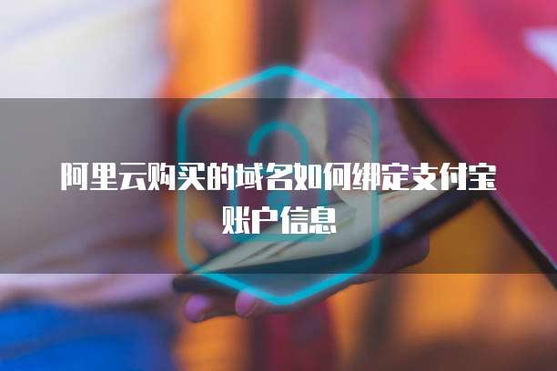 阿里云购买的域名如何绑定支付宝账户信息