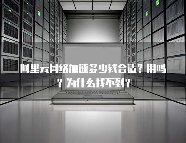 阿里云网络加速多少钱合适?用吗?为什么找不到?