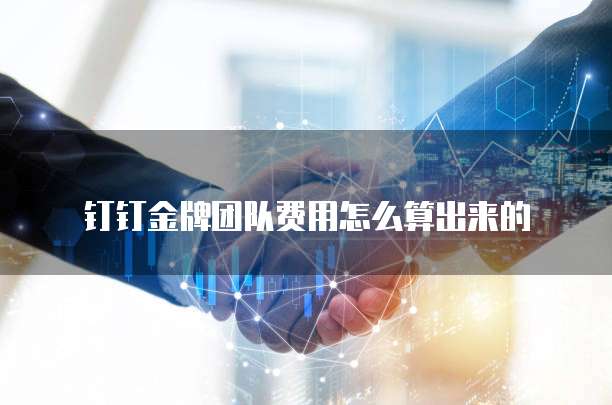 钉钉金牌团队费用怎么算出来的