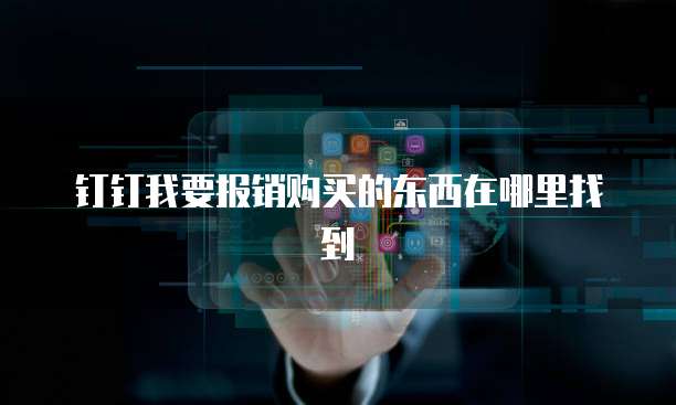 钉钉我要报销购买的东西在哪里找到