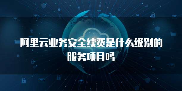 阿里云业务安全续费是什么级别的服务项目吗
