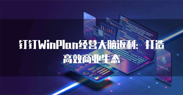 钉钉WinPlan经营大脑返利:打造高效商业生态