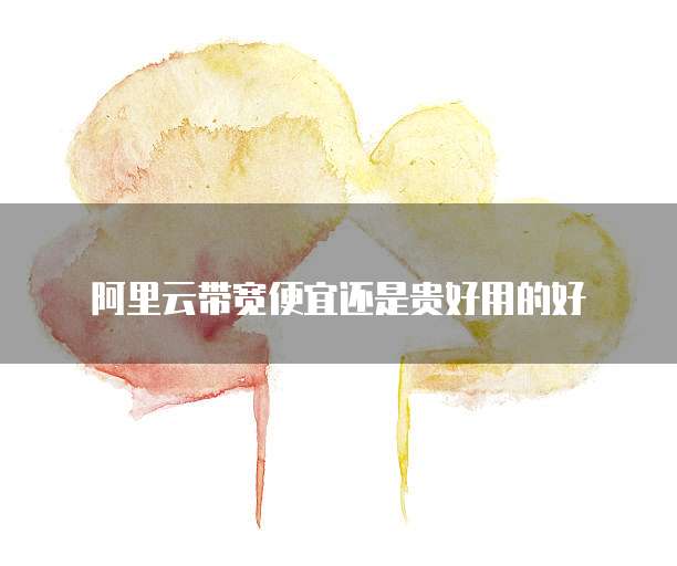 阿里云带宽便宜还是贵好用的好