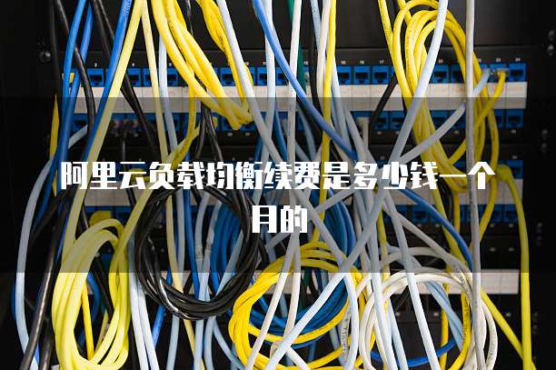 阿里云负载均衡续费是多少钱一个月的