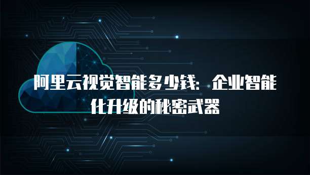 阿里云视觉智能多少钱:企业智能化升级的秘密武器