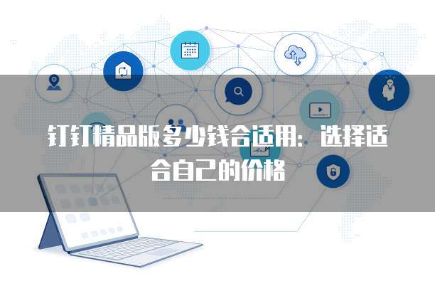 钉钉精品版多少钱合适用：选择适合自己的价格