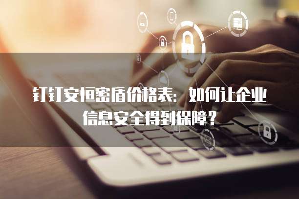 钉钉安恒密盾价格表：如何让企业信息安全得到保障？