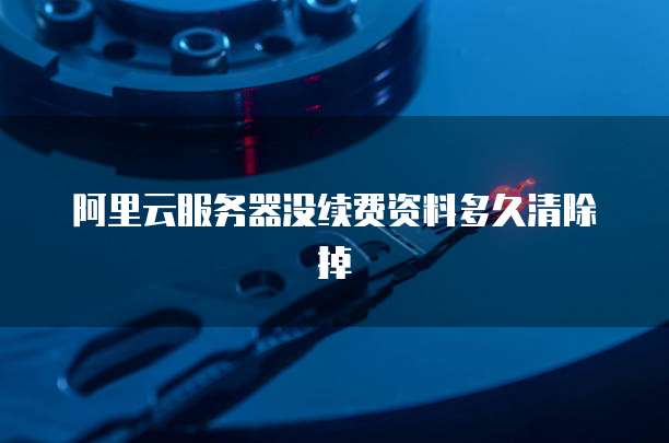 阿里云服务器没续费资料多久清除掉