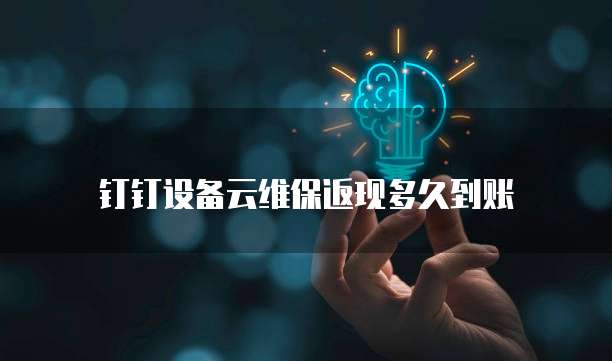 钉钉设备云维保返现多久到账