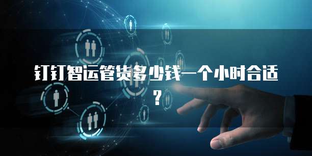 钉钉智运管货多少钱一个小时合适?