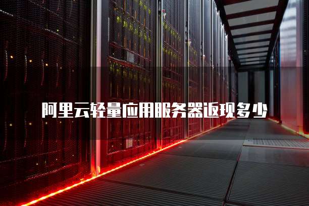 阿里云轻量应用服务器返现多少