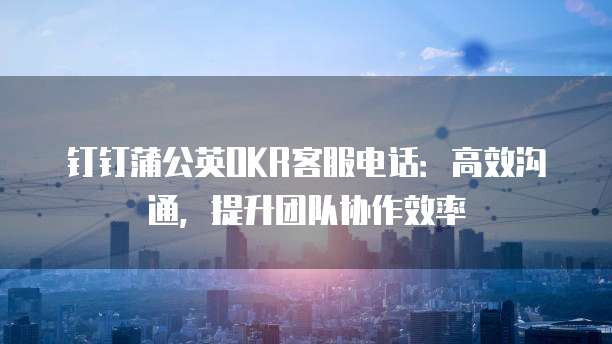 钉钉蒲公英OKR客服电话：高效沟通，提升团队协作效率