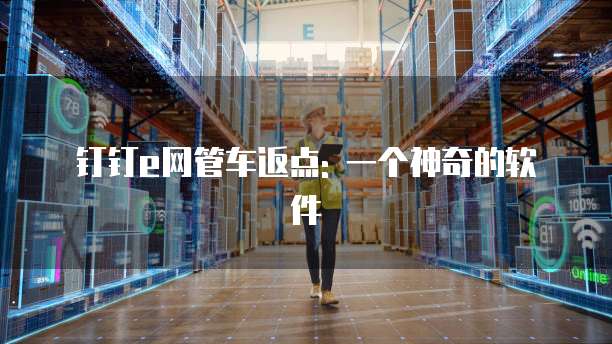 钉钉e网管车返点: 一个神奇的软件