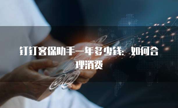 钉钉客保助手一年多少钱：如何合理消费