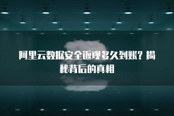 阿里云数据安全返现多久到账？揭秘背后的真相