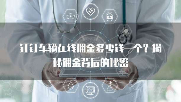 钉钉车辆在线佣金多少钱一个?揭秘佣金背后的秘密