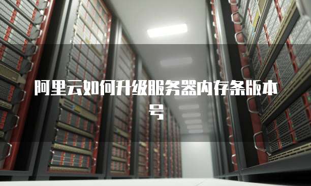 阿里云如何升级服务器内存条版本号