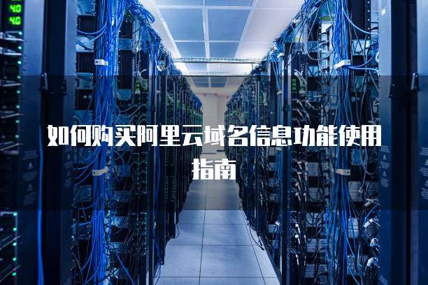如何购买阿里云域名信息功能使用指南