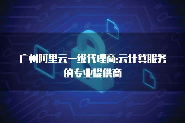 广州阿里云一级代理商:云计算服务的专业提供商