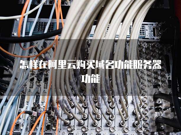 怎样在阿里云购买域名功能服务器功能