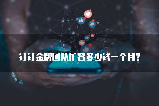 钉钉金牌团队扩容多少钱一个月?