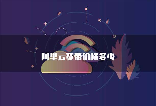 阿里云宽带价格多少