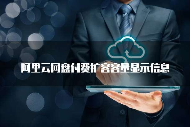 阿里云网盘付费扩容容量显示信息
