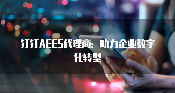 钉钉AEES代理商:助力企业数字化转型
