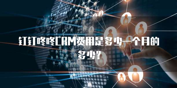 钉钉咚咚CRM费用是多少一个月的多少?