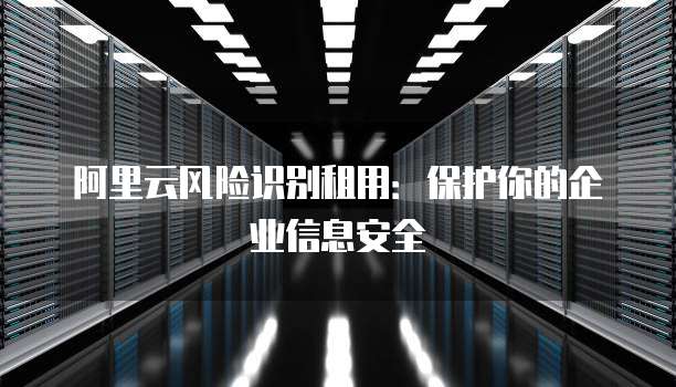 阿里云风险识别租用：保护你的企业信息安全