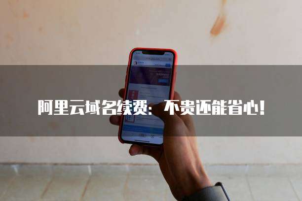 阿里云域名续费:不贵还能省心!