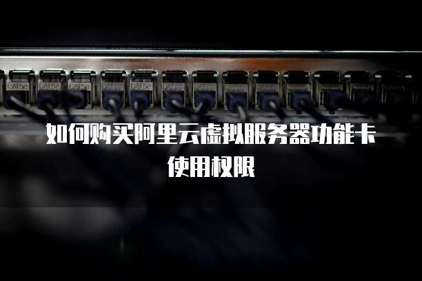 如何购买阿里云虚拟服务器功能卡使用权限