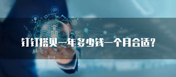 钉钉搭贝一年多少钱一个月合适?