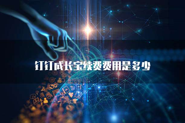钉钉成长宝续费费用是多少