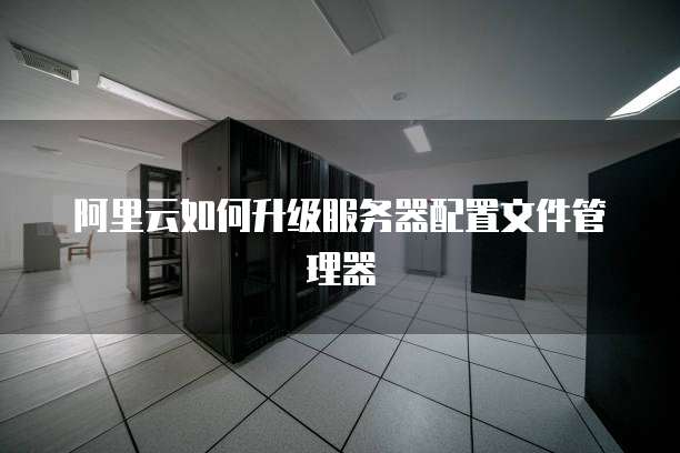 阿里云如何升级服务器配置文件管理器