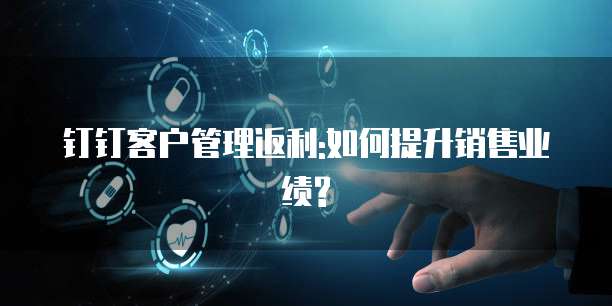 钉钉客户管理返利:如何提升销售业绩?