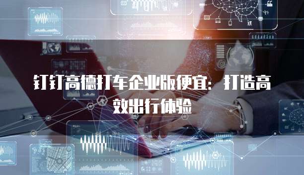 钉钉高德打车企业版便宜:打造高效出行体验