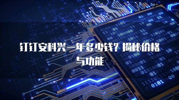 钉钉安科兴一年多少钱?揭秘价格与功能